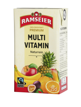 RAMSEIER Premium 100% Multivitaminsaft Fairtrade 25 cl